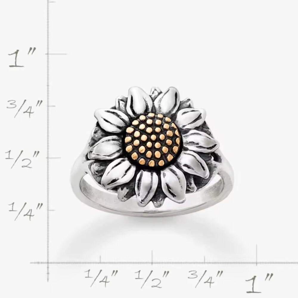 James Avery Wild Sunflower Ring SIZE 8 - Picture 13 of 15